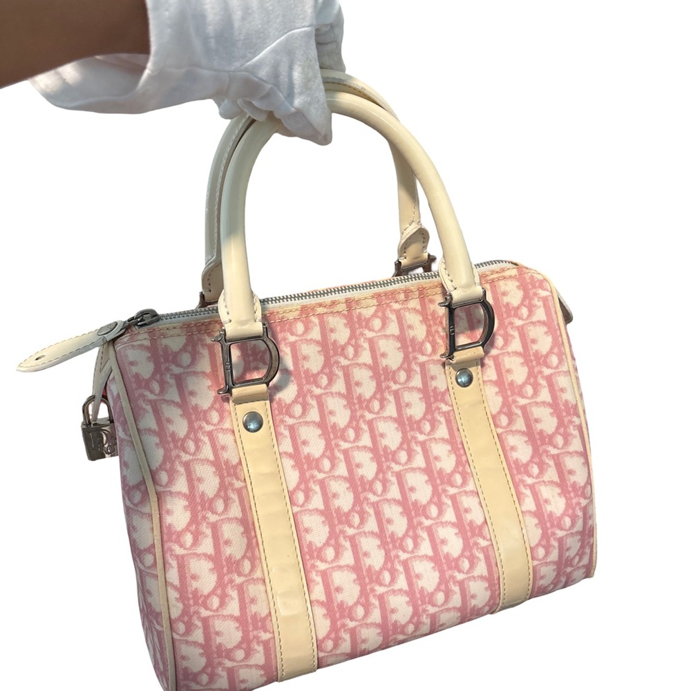 Dior Pink Trotter and Cream Satchel-size 30